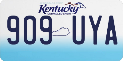 KY license plate 909UYA