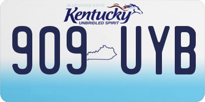 KY license plate 909UYB