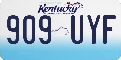 KY license plate 909UYF