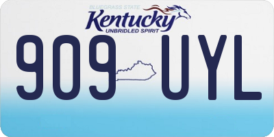 KY license plate 909UYL