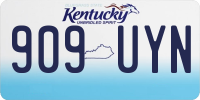 KY license plate 909UYN