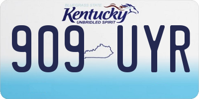 KY license plate 909UYR