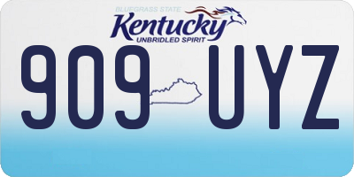 KY license plate 909UYZ