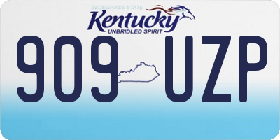 KY license plate 909UZP