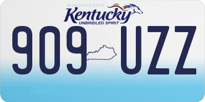KY license plate 909UZZ