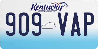 KY license plate 909VAP