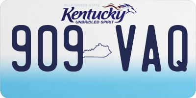 KY license plate 909VAQ