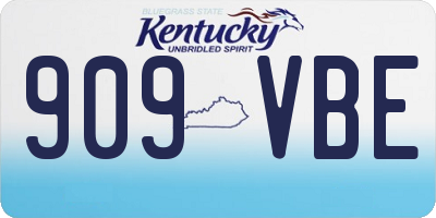 KY license plate 909VBE