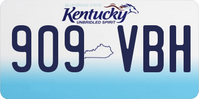 KY license plate 909VBH