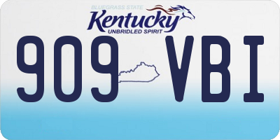 KY license plate 909VBI