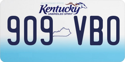 KY license plate 909VBO