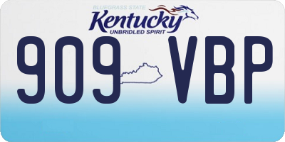 KY license plate 909VBP