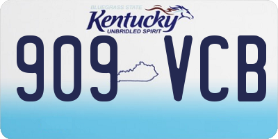 KY license plate 909VCB