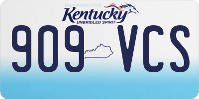KY license plate 909VCS