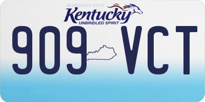 KY license plate 909VCT