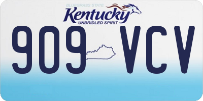 KY license plate 909VCV