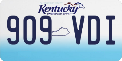 KY license plate 909VDI