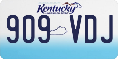 KY license plate 909VDJ