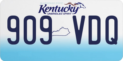 KY license plate 909VDQ