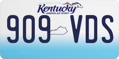 KY license plate 909VDS