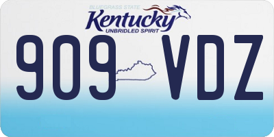 KY license plate 909VDZ