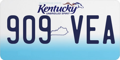 KY license plate 909VEA