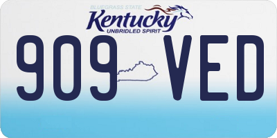 KY license plate 909VED