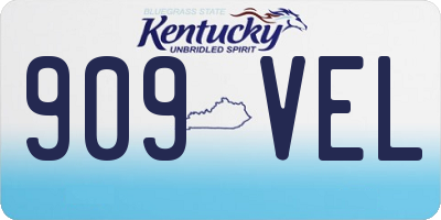KY license plate 909VEL