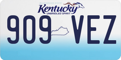 KY license plate 909VEZ