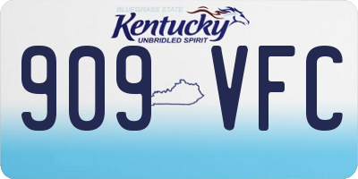 KY license plate 909VFC