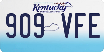 KY license plate 909VFE