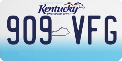 KY license plate 909VFG