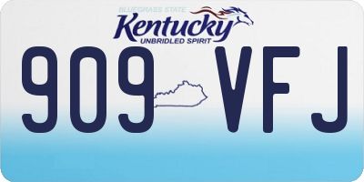 KY license plate 909VFJ