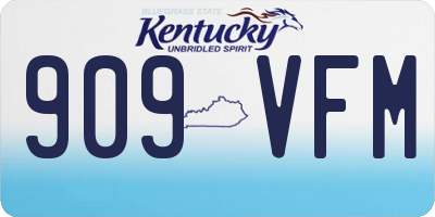 KY license plate 909VFM