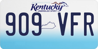 KY license plate 909VFR
