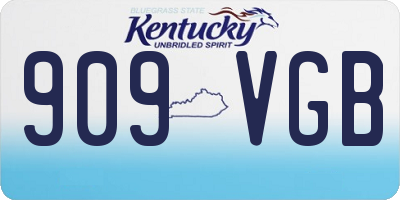 KY license plate 909VGB