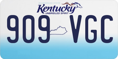 KY license plate 909VGC