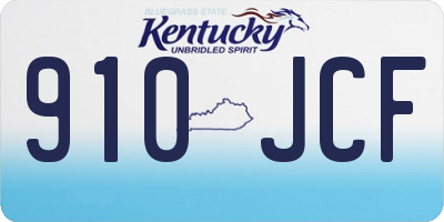 KY license plate 910JCF