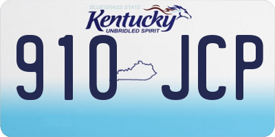 KY license plate 910JCP