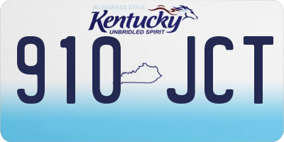 KY license plate 910JCT