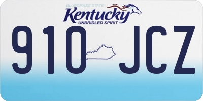 KY license plate 910JCZ