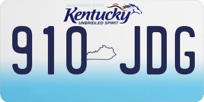 KY license plate 910JDG