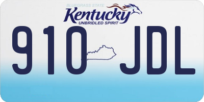 KY license plate 910JDL