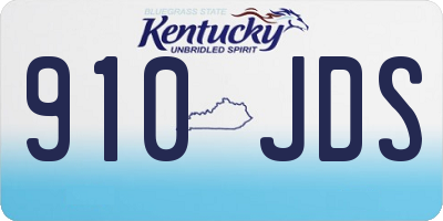 KY license plate 910JDS