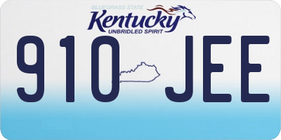 KY license plate 910JEE