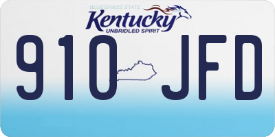KY license plate 910JFD