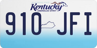 KY license plate 910JFI