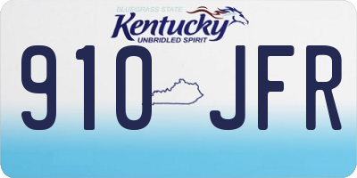 KY license plate 910JFR