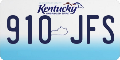 KY license plate 910JFS