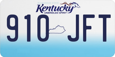 KY license plate 910JFT